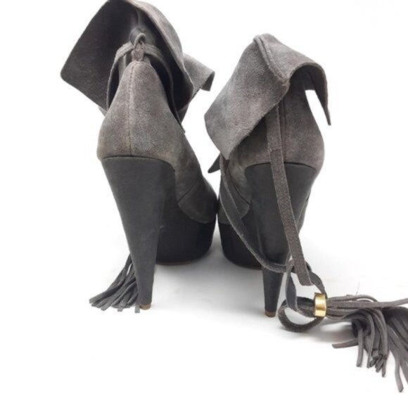 Colin Stuart Gray Tassle Platform Boot 9 - Picture 5 of 7